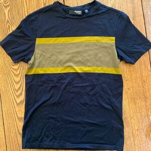 MURANO "LIQUID LUXURY" Slim Fit 100% Cotton Short-Sleeve Shirt Size S